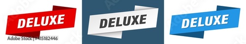 deluxe banner. deluxe ribbon label sign set