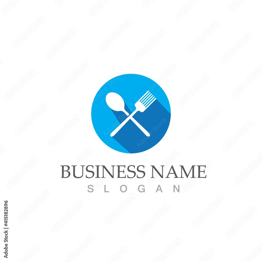 spoon and fork logo and symbol vector image spoon and fork logo and symbol vector image