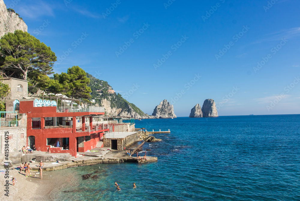Marina Piccola (in English small port, also called Marina di Mulo) is a port located on the south coast of the island of Capri.
