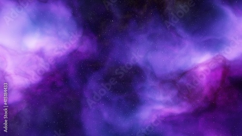 Planetary nebula in deep space. Abstract colorful background