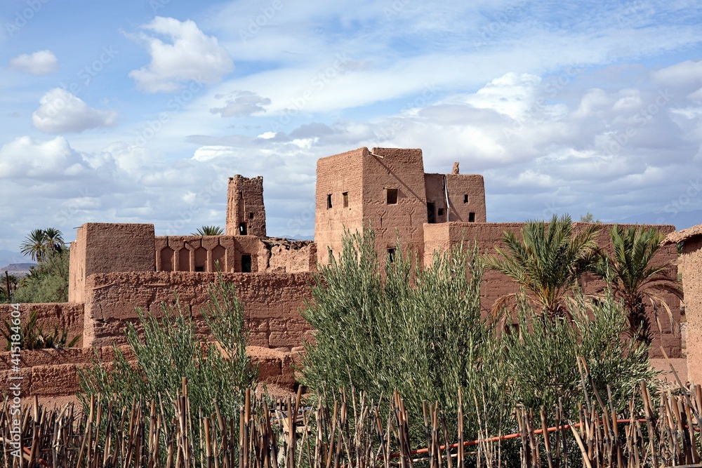 Morocco. The kasbah circuit. These citadels built of raw clay, simple and at the same time sumptuously decorated with geometric motifs, are representative of the Berber 