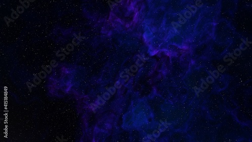 Planetary nebula in deep space. Abstract colorful background