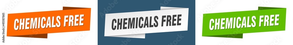 chemicals free banner. chemicals free ribbon label sign set chemicals free banner. chemicals free ribbon label sign set