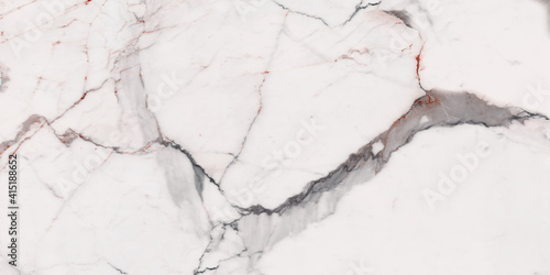 Carrara white marble, white marble texture background, calacatta Agate ripple pattern  glossy marble with grey-red streaks, thassos statuario tile, classic Italian bianco marble stone. © Nicolas Parto