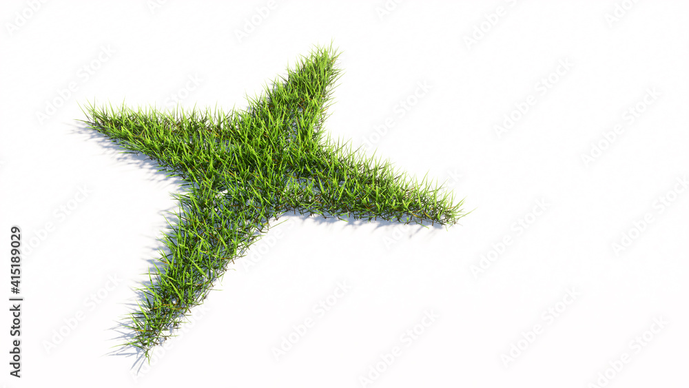 Concept or conceptual green summer lawn grass isolated on white background, sign of navigation compass. A 3d illustration metaphor for travel, adventure, exploration, journey, advancement and progress Concept or conceptual green summer lawn grass isolated on white background, sign of navigation compass. A 3d illustration metaphor for travel, adventure, exploration, journey, advancement and progress