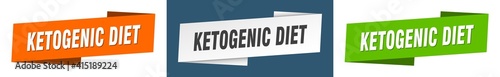 ketogenic diet banner. ketogenic diet ribbon label sign set