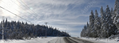 The road to Saint-Paul in winter, Québec