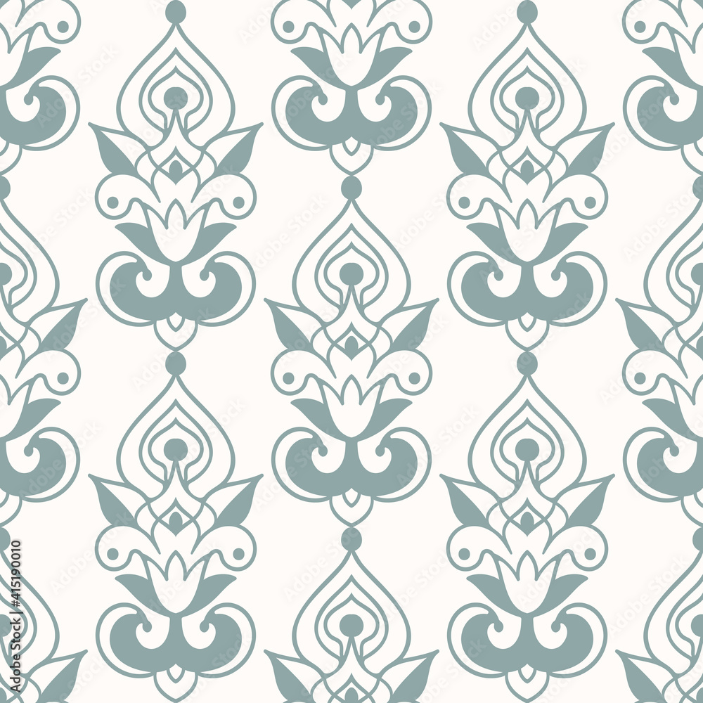 Seamless pattern of decorative tiles in retro style Seamless pattern of decorative tiles in retro style