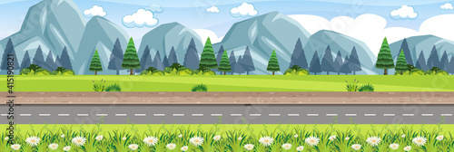 Rural nature road scene