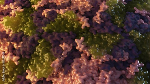 Animation of the virus causing the Polio. Microscopic view. Public Domain element from U.S. Centers for Disease Control and Prevention photo