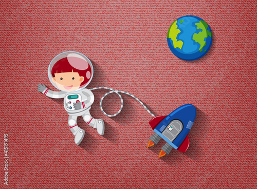 Cute element on space theme