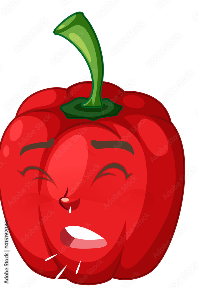 Capsicum cartoon character with facial expression Capsicum cartoon character with facial expression