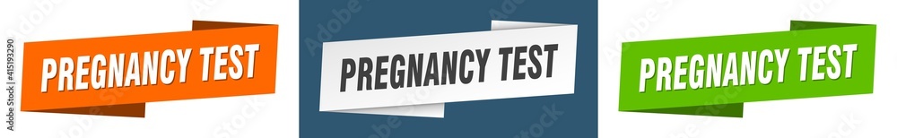 pregnancy test banner. pregnancy test ribbon label sign set pregnancy test banner. pregnancy test ribbon label sign set