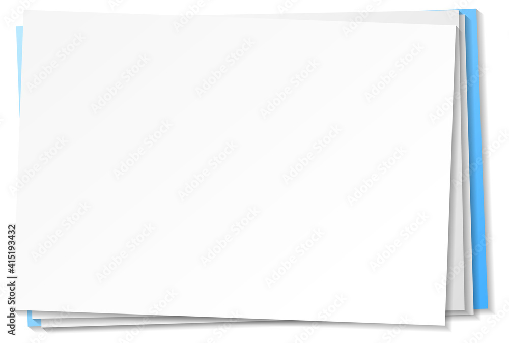 Blank paper note template on white background Blank paper note template on white background
