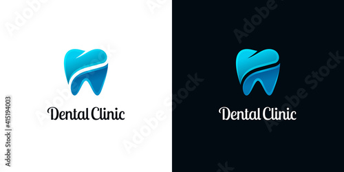 Glossy Colored Cut Logos for Dental
