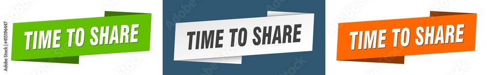 time to share banner. time to share ribbon label sign set time to share banner. time to share ribbon label sign set