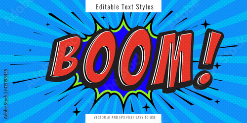 Editable Comic Book Text Effect