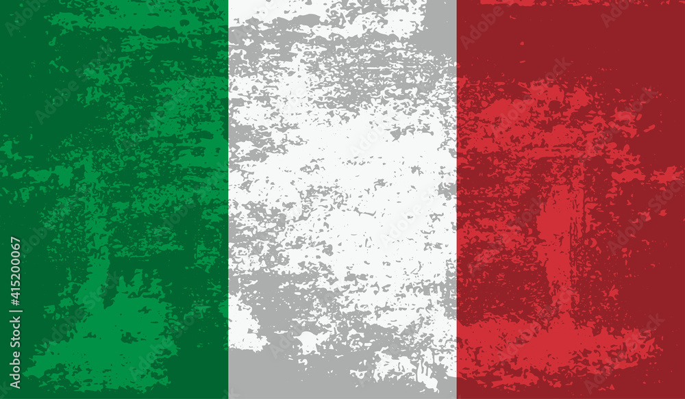 Italy, italian flag on concrete textured background Italy, italian flag on concrete textured background