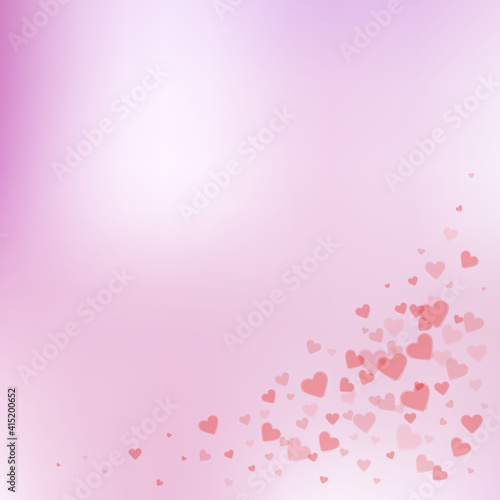 Red heart love confettis. Valentine's day corner c © Begin Again