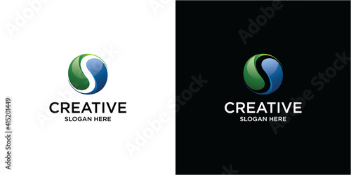 Linear style letter a 3D logo bundle