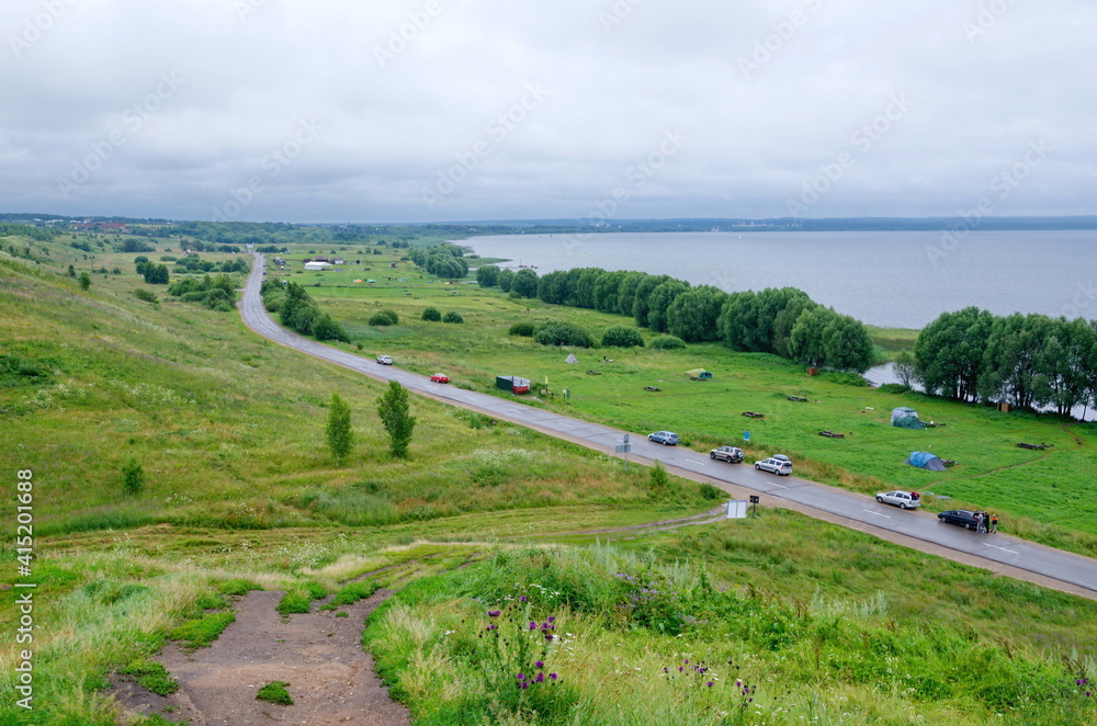 Summer view from the Alexander Mountain. Pereslavl-Zalessky, Yaroslavl region. The Golden Ring of Russia