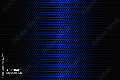 Dark blue carbon fiber texture. Dark blue metallic background. Metal grid steel background.