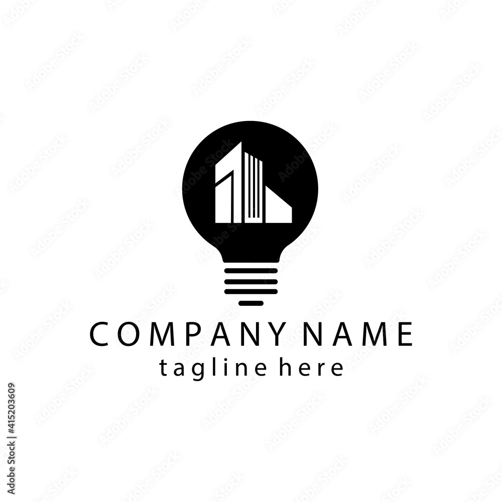 logo lamp illustration building vector design logo lamp illustration building vector design