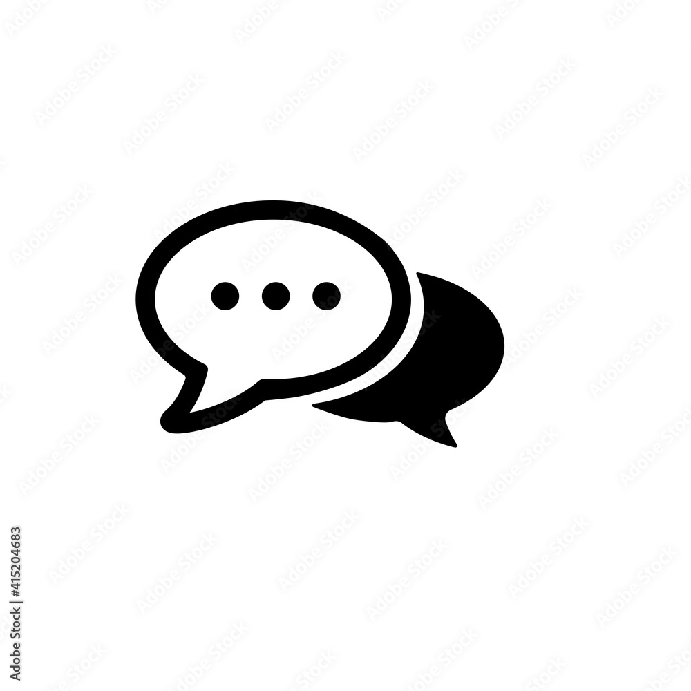 Chat speech bubble icon vector illustration Chat speech bubble icon vector illustration