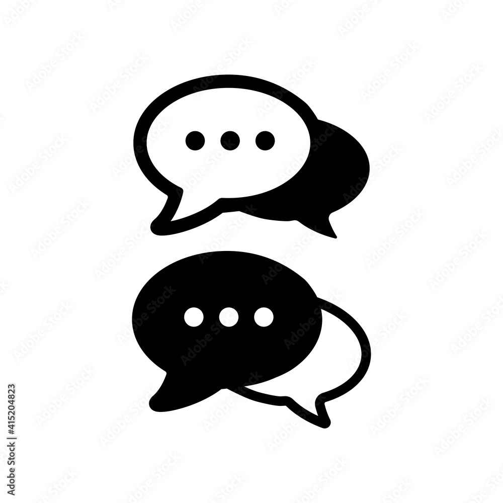 Obraz premium Chat speech bubble icon vector illustration
