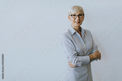 Mature businesswoman with a...