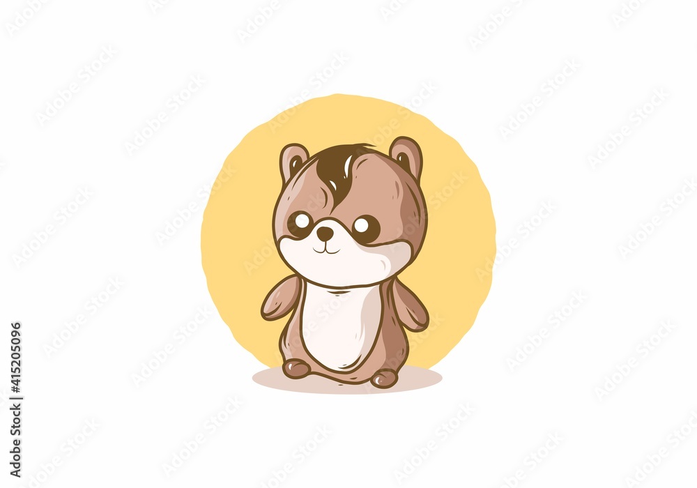 Obraz premium cute little squirrel illustration