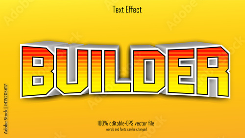 builder text effect design vector