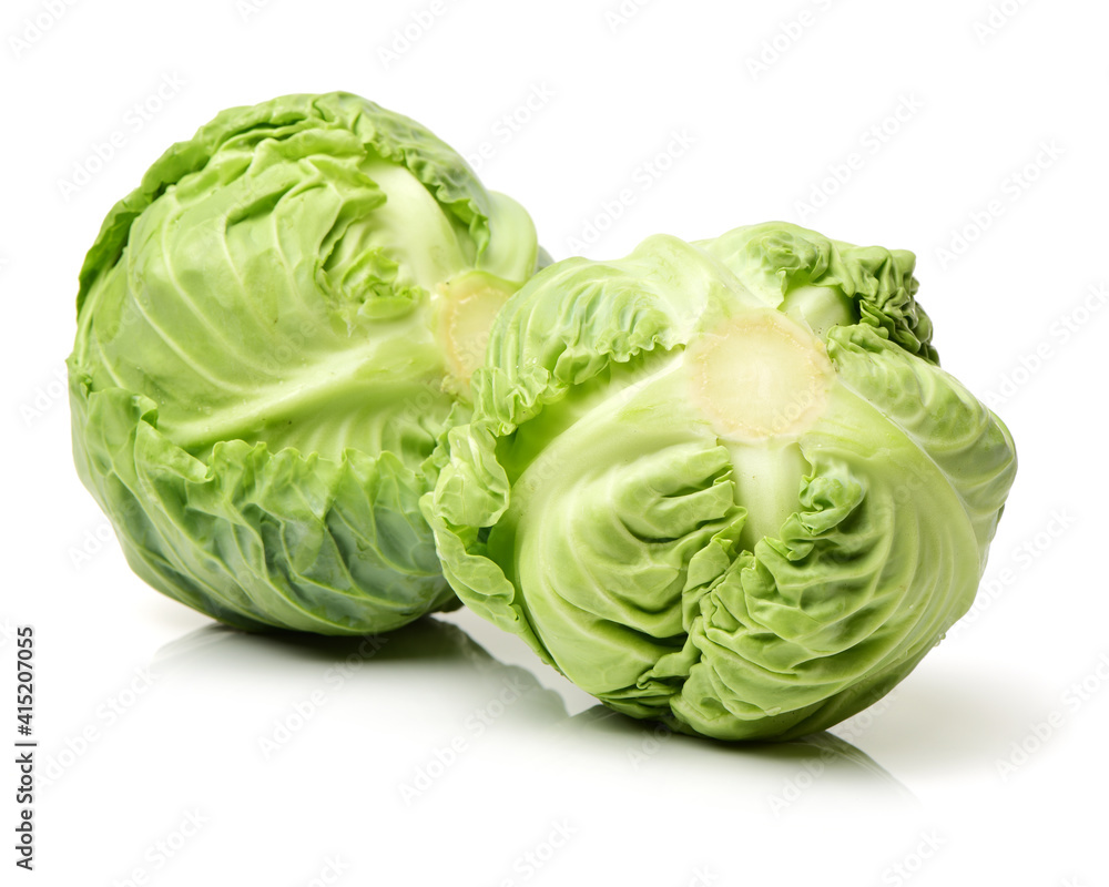 cabbage isolated on white background cabbage isolated on white background