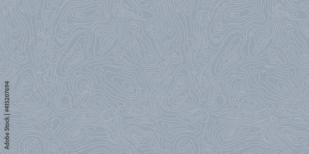 Fototapeta premium Abstract blue background with thin lines topographic map Vector illustration. Seamless Pattern