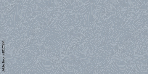 Abstract blue background with thin lines topographic map Vector illustration. Seamless Pattern