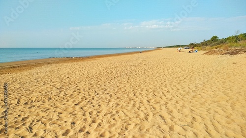 Sand on a sunny beach in Italy