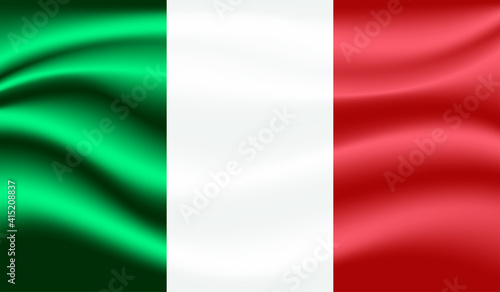 Italy, italian flag on concrete textured background
