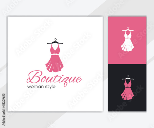 Abstract modern woman fashion logo template suitable for boutique