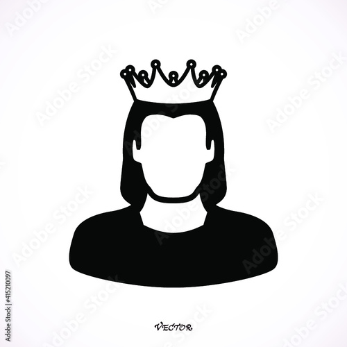 King icon in simple style on a white background vector illustration
