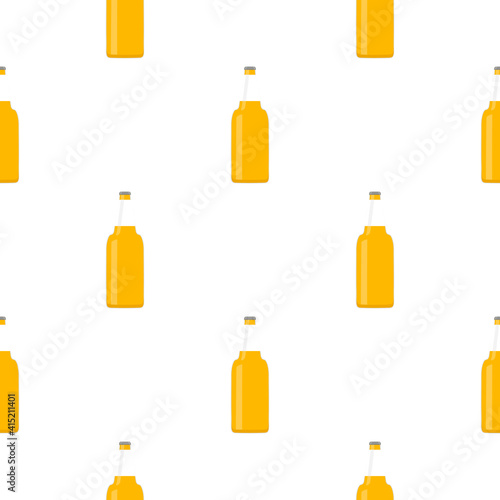 Illustration on theme seamless beer glass bottles with lid for brewery