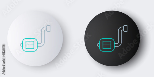 Line Bicycle pedal icon isolated on grey background. Colorful outline concept. Vector.