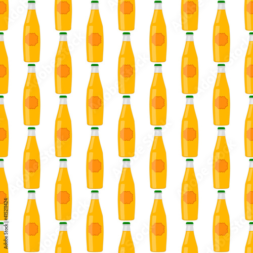 Illustration on theme seamless beer glass bottles with lid for brewery