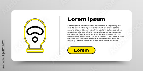 Line Balaclava icon isolated on white background. A piece of clothing for winter sports or a mask for a criminal or a thief. Colorful outline concept. Vector.