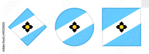 madison flag icon set. isolated on white background	
