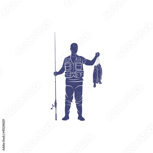 Angler design vector illustration, Creative Angler logo design concepts template, icon symbol