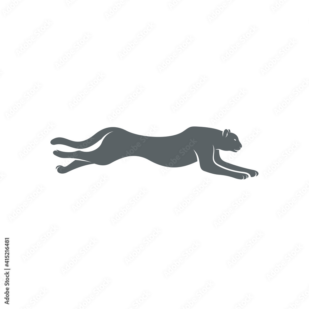 Cheetah design vector illustration, Creative Cheetah logo design concepts template, icon symbol