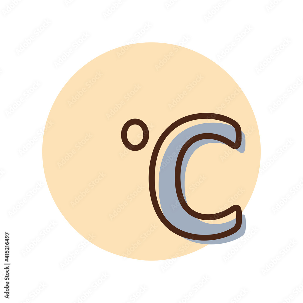 Celsius degrees vector icon. Weather sign Celsius degrees vector icon. Weather sign