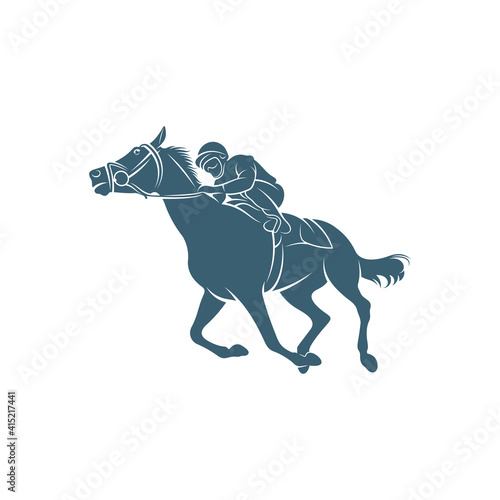 Horse racing design vector illustration, Creative Horse race logo design concepts template, icon symbol