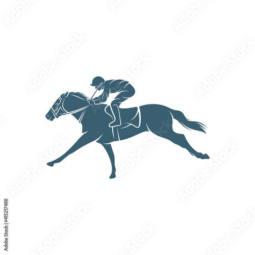 Horse racing design vector illustration, Creative Horse race logo design concepts template, icon symbol