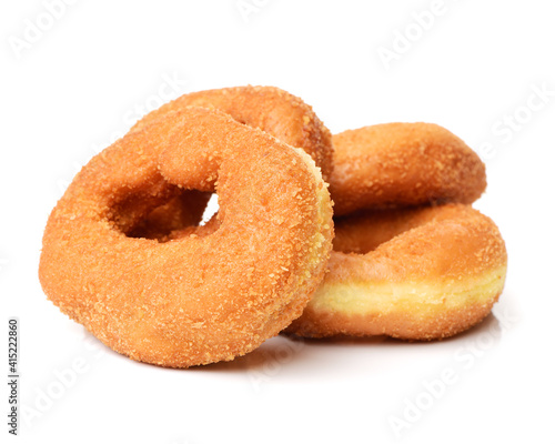 a pile of rosquillas, typical spanish donuts on white background